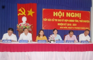 Đại biểu HĐND tỉnh, huyện tiếp xúc cử tri xã Bàu Đồn