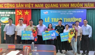 Viettel Tây Ninh trao thưởng chương trình “Lắp đặt ngay, nhận quà hay”