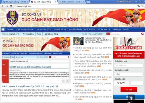 Cảnh báo các trang giả mạo Cục CSGT trên mạng xã hội Facebook, Youtube