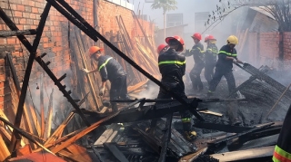 Hòa Thành: Cháy tại xưởng gỗ Thành Trung