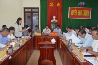 UBND Thị xã Hòa Thành tổ chức phiên họp thường kỳ tháng 2-2020