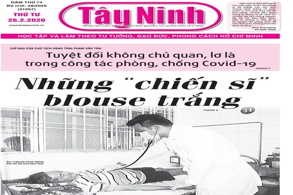 Điểm báo in Tây Ninh ngày 26.02.2020