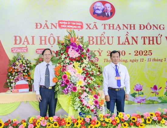 Đảng bộ xã Thạnh Đông huyện Tân Châu đại hội điểm nhiệm kỳ 2020-2025