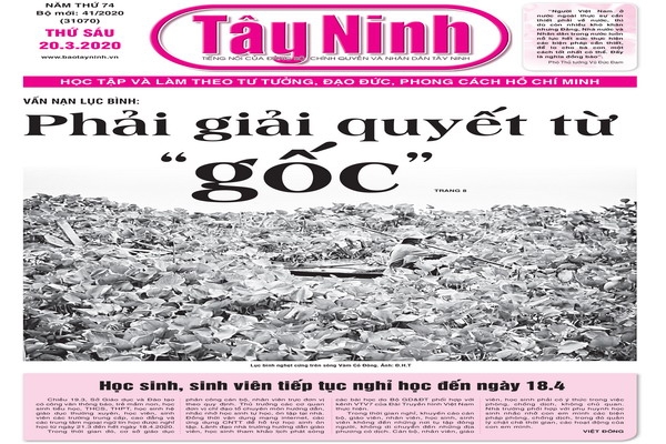 Điểm báo in Tây Ninh ngày 20.3.2020