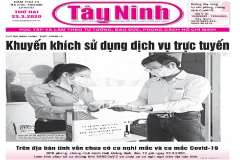 Điểm báo in Tây Ninh ngày 23.3.2020