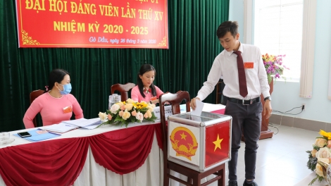 Văn phòng Huyện ủy Gò Dầu tổ chức Đại hội đảng viên Chi bộ lần thứ XV, nhiệm kỳ 2020- 2025