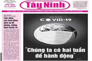 Điểm báo in Tây Ninh ngày 27.3.2020
