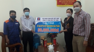 Công ty Xăng dầu Tây Ninh ủng hộ phòng, chống dịch Covid-19