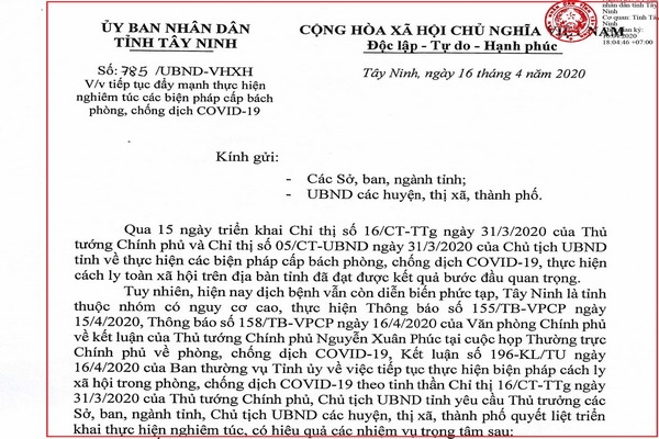 Tiếp tục đẩy mạnh thực hiện các biện pháp cấp bách phòng, chống dịch Covid-19