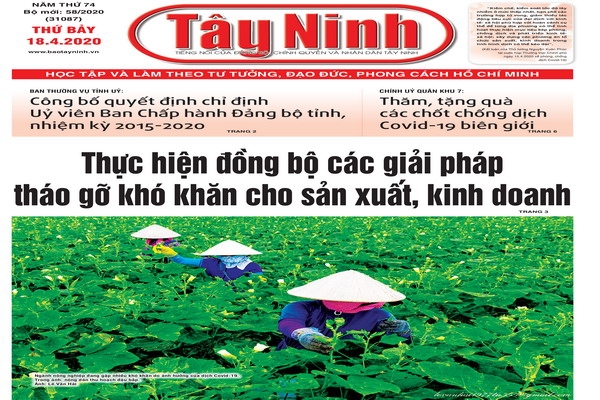 Điểm báo in Tây Ninh ngày 18.4.2020