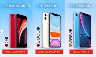 So sánh iPhone SE 2020 với iPhone XR và 11