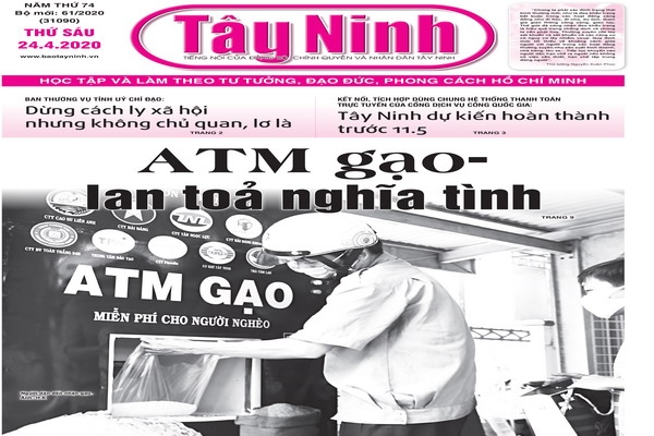 Điểm báo in Tây Ninh ngày 24.4.2020