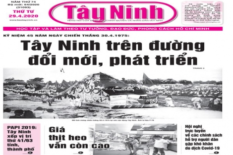 Điểm báo in Tây Ninh ngày 29.4.2020