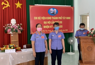 Viện KSND thành phố Tây Ninh tiến hành Đại hội chi bộ nhiệm kỳ 2020-2025