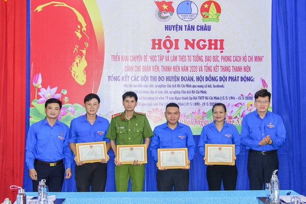 Huyện đoàn Tân Châu triển khai chuyên đề Hồ Chí Minh và tổng kết Tháng Thanh niên năm 2020