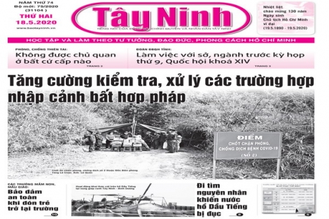 Điểm báo in Tây Ninh ngày 18.5.2020