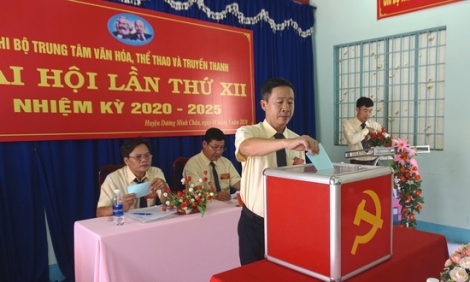 Chi bộ Trung tâm Văn hóa, Thể thao và Truyền thanh huyện Dương Minh Châu Đại hội lần thứ XII, nhiệm kỳ 2020 – 2025