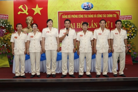 Đại hội Đảng bộ Phòng Công tác Đảng và Công tác chính trị-Công an Tây Ninh nhiệm kỳ 2020-2025