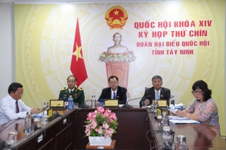 ĐBQH Tây Ninh dự phiên khai mạc kỳ họp thứ 9 Quốc hội khoá XIV bằng hình thức trực tuyến