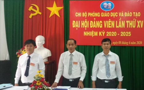 Chi bộ Phòng Giáo dục và Đào tạo huyện Gò Dầu Đại hội lần thứ XV, nhiệm kỳ 2020- 2025