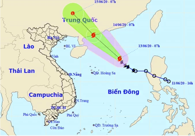 Áp thấp nhiệt đới mạnh lên thành bão.