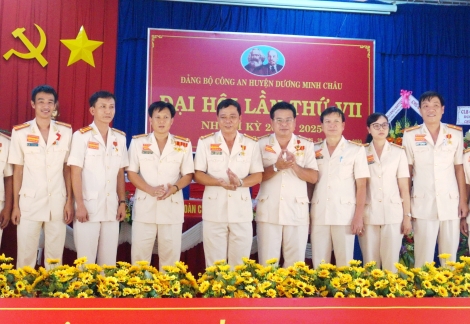 Công an huyện Dương Minh Châu tổ chức thành công Đại hội Đảng bộ lần thứ VII, nhiệm kỳ 2020-2025