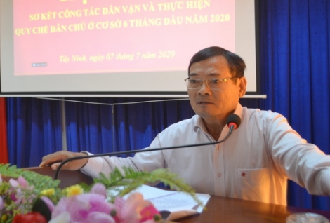 Sơ kết công tác dân vận và thực hiện Quy chế dân chủ ở cơ sở 6 tháng đầu năm 2020