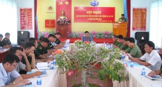 Tân Biên: Hội nghị sơ kết công tác phối hợp 6 tháng đầu năm giữa các lực lượng công an, quân sự và biên phòng
