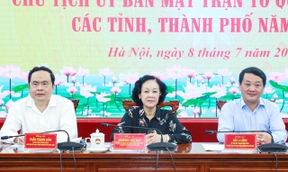Hội nghị trực tuyến chủ tịch Ủy ban MTTQ Việt Nam các tỉnh, thành phố năm 2020