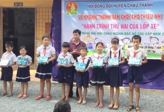 Huyện Châu Thành: Khánh thành sân chơi thiếu nhi tại trường Tiểu học Hảo Đước A