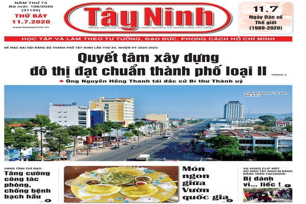 Điểm báo in Tây Ninh ngày 11.7.2020