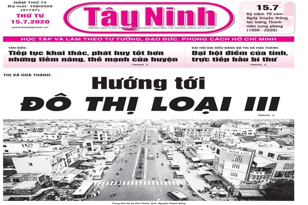 Điểm báo in Tây Ninh ngày 15.7.2020