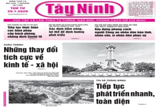 Điểm báo in Tây Ninh ngày 29.7.2020