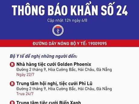 Bộ Y tế phát thông báo khẩn truy tìm người ở 3 trung tâm tiệc cưới