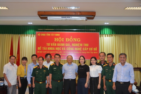 Bộ CHQS nghiệm thu đề tài khoa học lịch sử ngành hậu cần – kỹ thuật