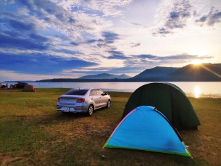 Cắm trại ở hồ Dầu Tiếng