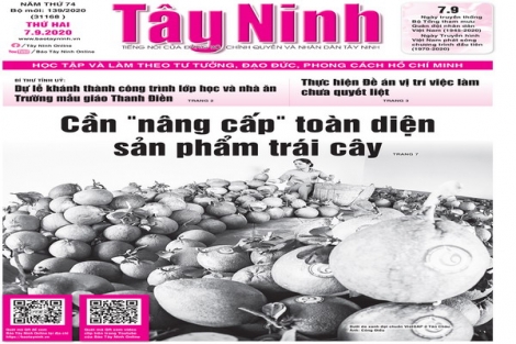 Điểm báo in Tây Ninh ngày 07.9.2020