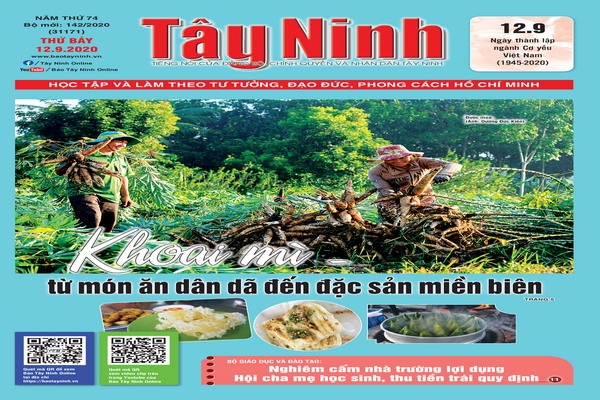 Điểm báo in Tây Ninh ngày 12.9.2020