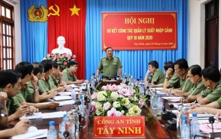 Công an Tây Ninh: Giao ban công tác xuất, nhập cảnh quý III.2020