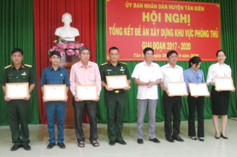 Tân Biên tổng kết đề án xây dựng khu vực phòng thủ huyện giai đoạn 2017-2020