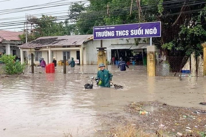 Trường THCS Suối Ngô (Tân Châu): Ngập nặng sau mưa