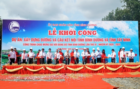 Khởi công xây dựng đường và cầu kết nối Bình Dương - Tây Ninh