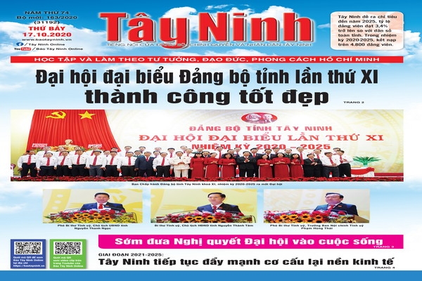 Điểm báo in Tây Ninh ngày 17.10.2020