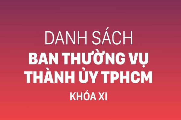 Danh sách Ban Thường vụ Thành ủy TP.HCM khóa XI, nhiệm kỳ 2020-2025