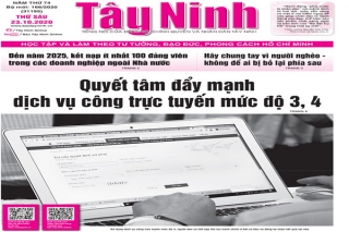 Điểm báo in Tây Ninh ngày 23.10.2020