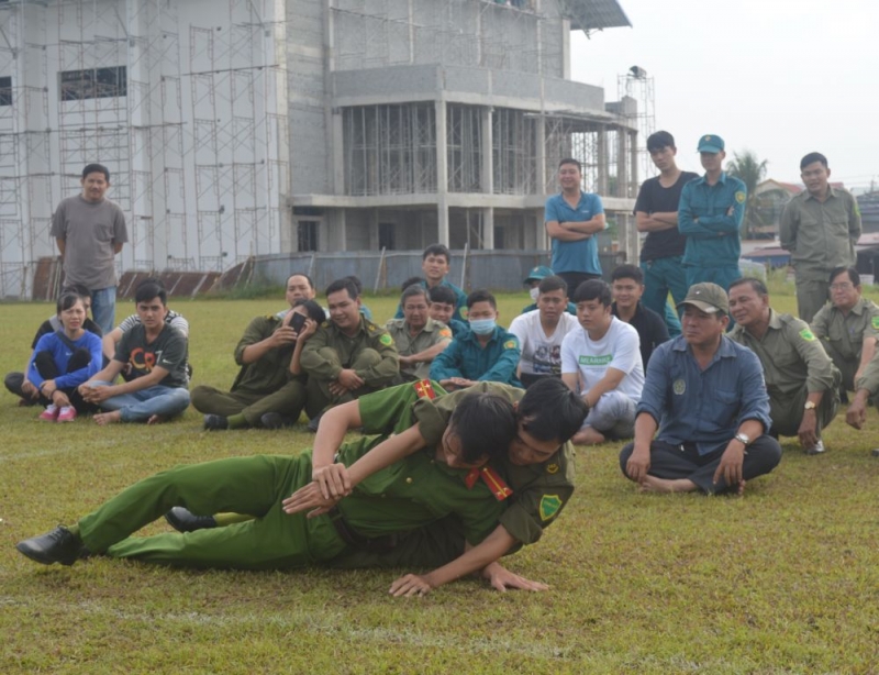 Hòa Thành huấn luyện nghiệp vụ phòng cháy, chữa cháy