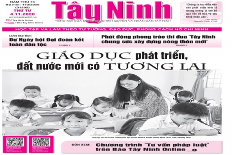 Điểm báo in Tây Ninh ngày 04.11.2020