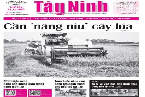 Điểm báo in Tây Ninh ngày 13.11.2020