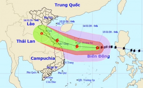 Bão Vamco duy trì cấp 12