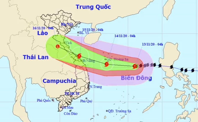 Bão Vamco duy trì cấp 12